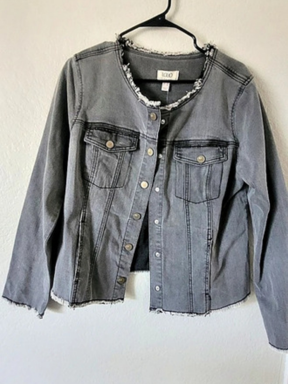 L.O.G.O. Women'Small Gray Denim Jacket Size Small